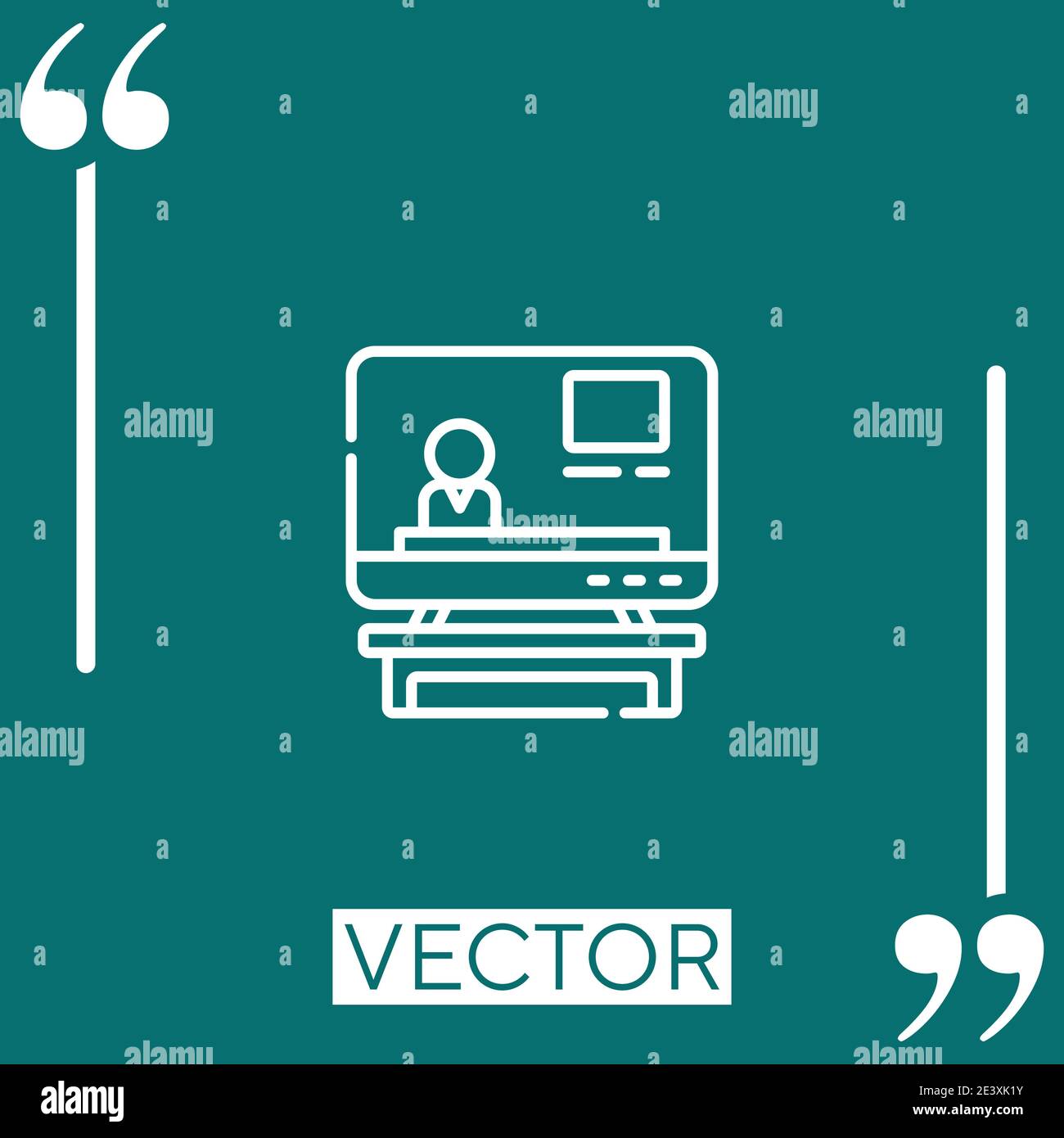 news report vector icon Linear icon. Editable stroked line Stock Vector