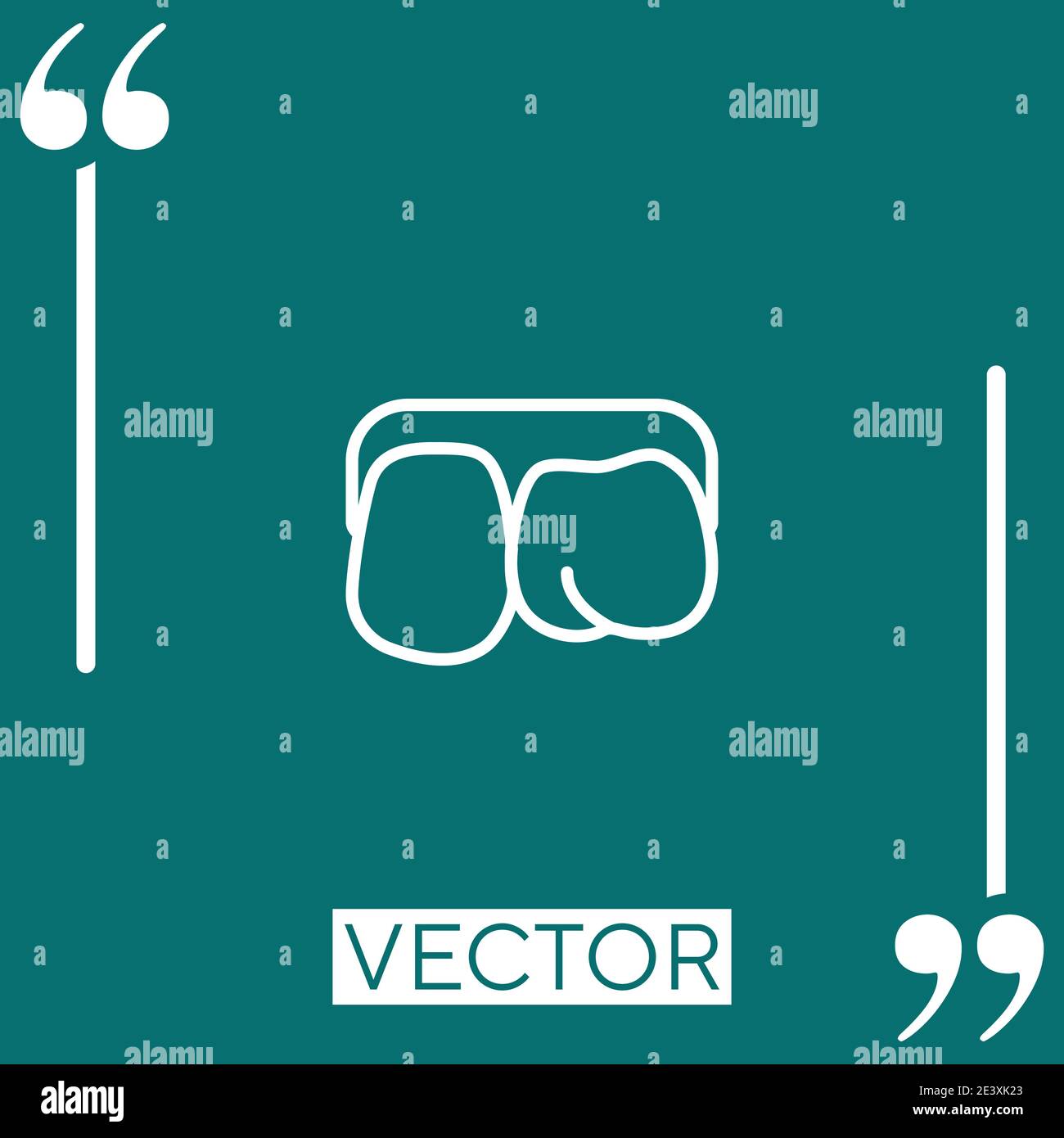 teeth vector icon Linear icon. Editable stroke line Stock Vector