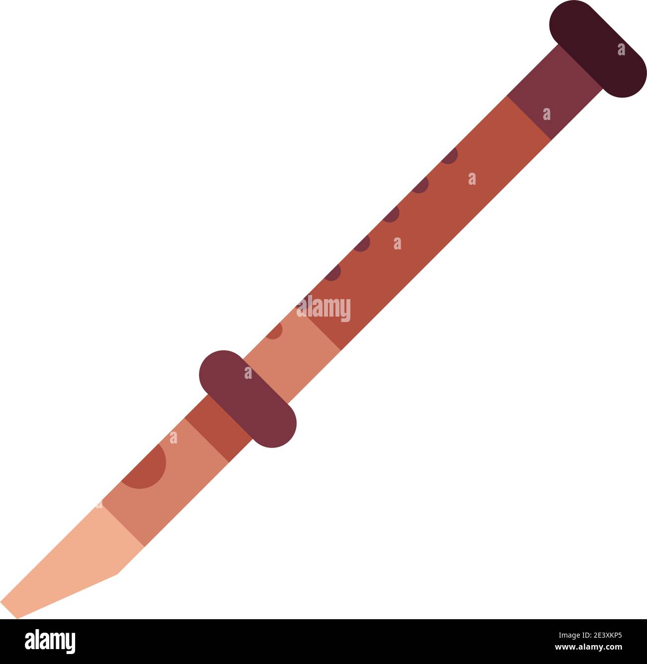 flute instrument design, Music sound melody and song theme Vector