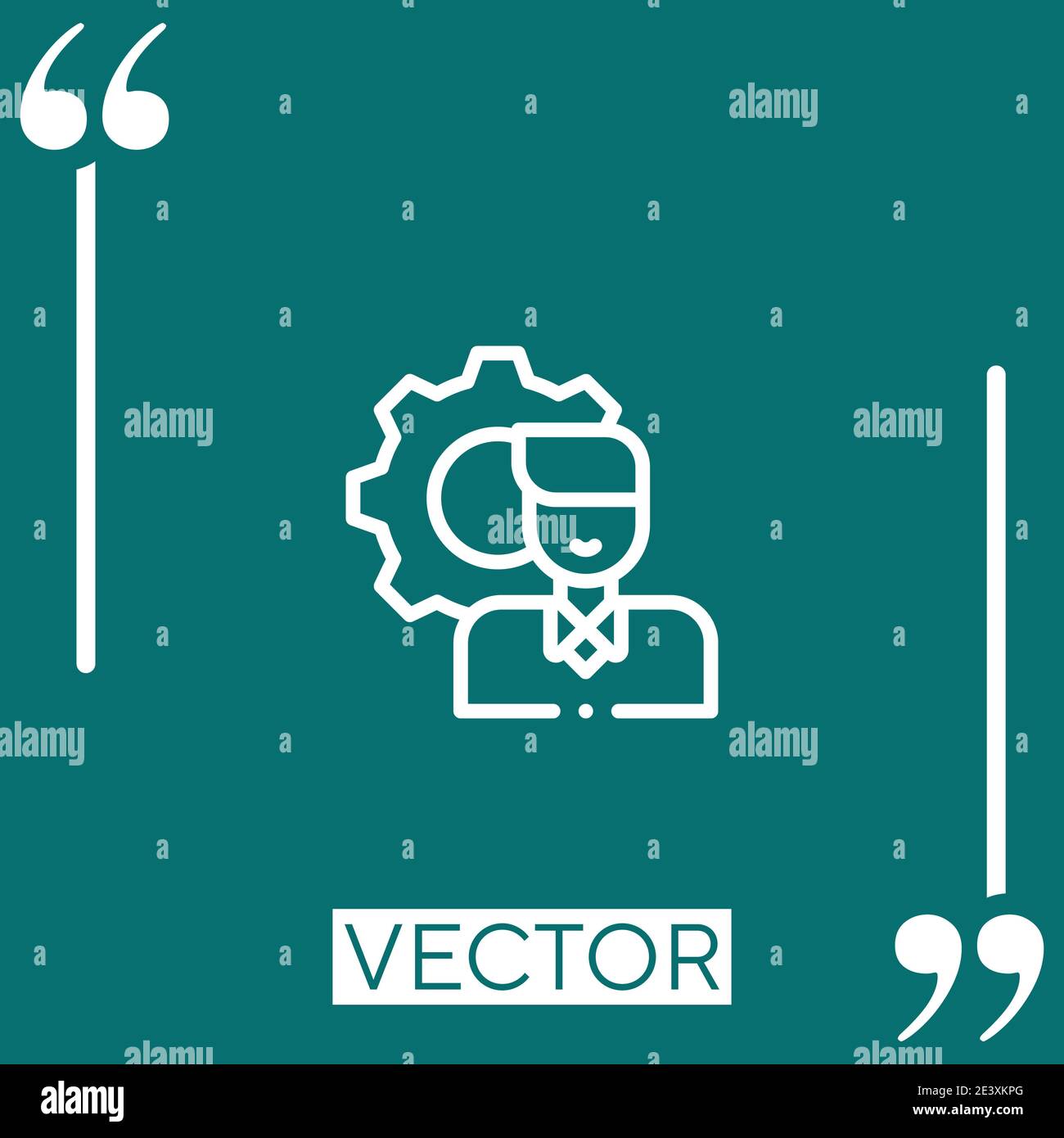 manager vector icon Linear icon. Editable stroked line Stock Vector