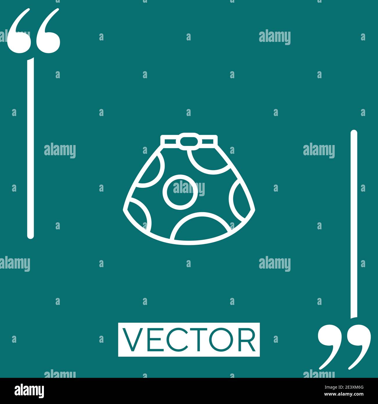 skirt Linear icon. Editable stroke line Stock Vector
