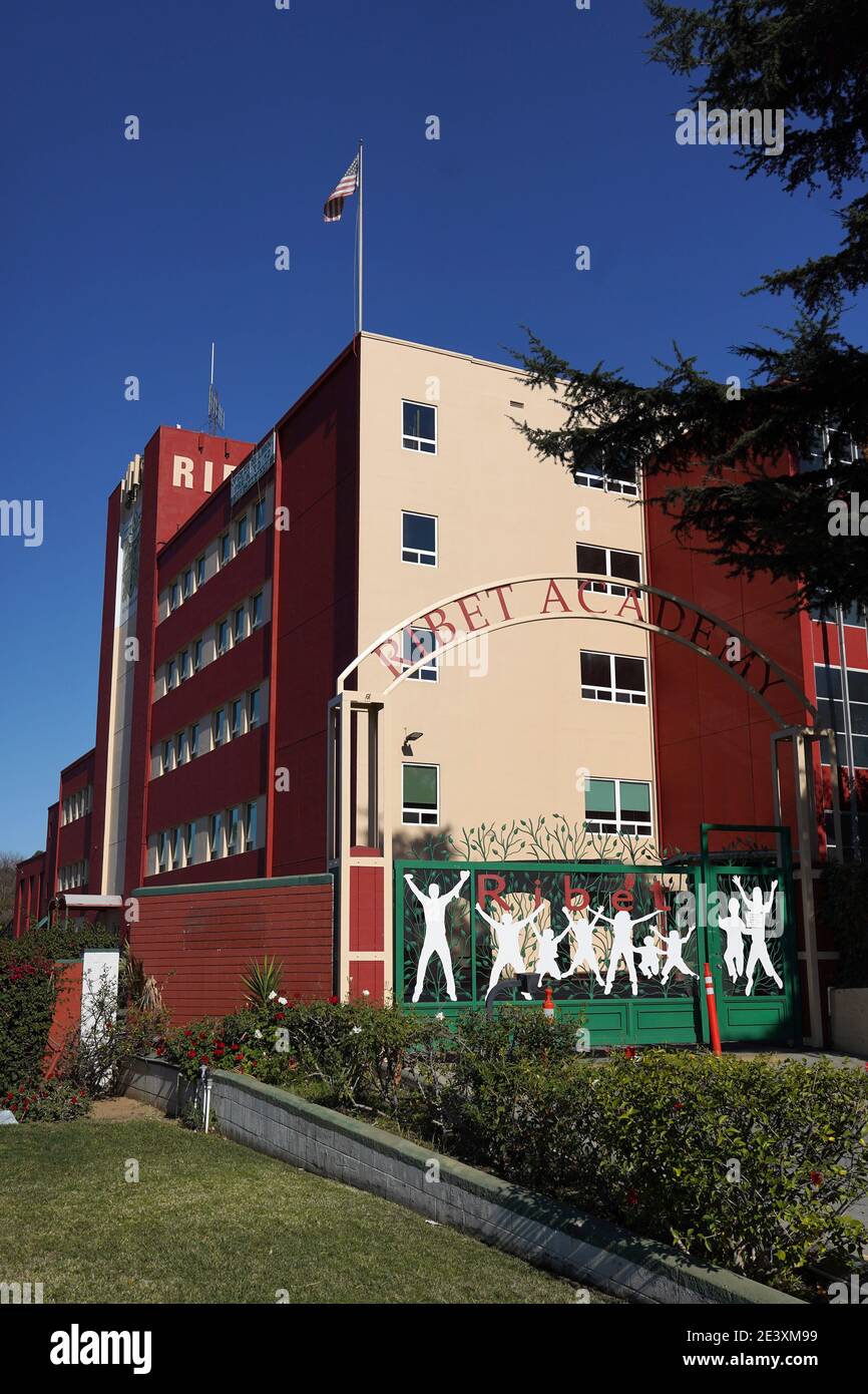 A general view of Ribet Academy College Preparatory School, Wednesday, Jan. 21, 2021, in Los Angeles. Stock Photo