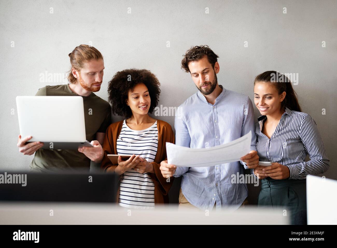 Business People Good Teamwork In Office Teamwork Successful Meeting Workplace Concept Stock Photo Alamy