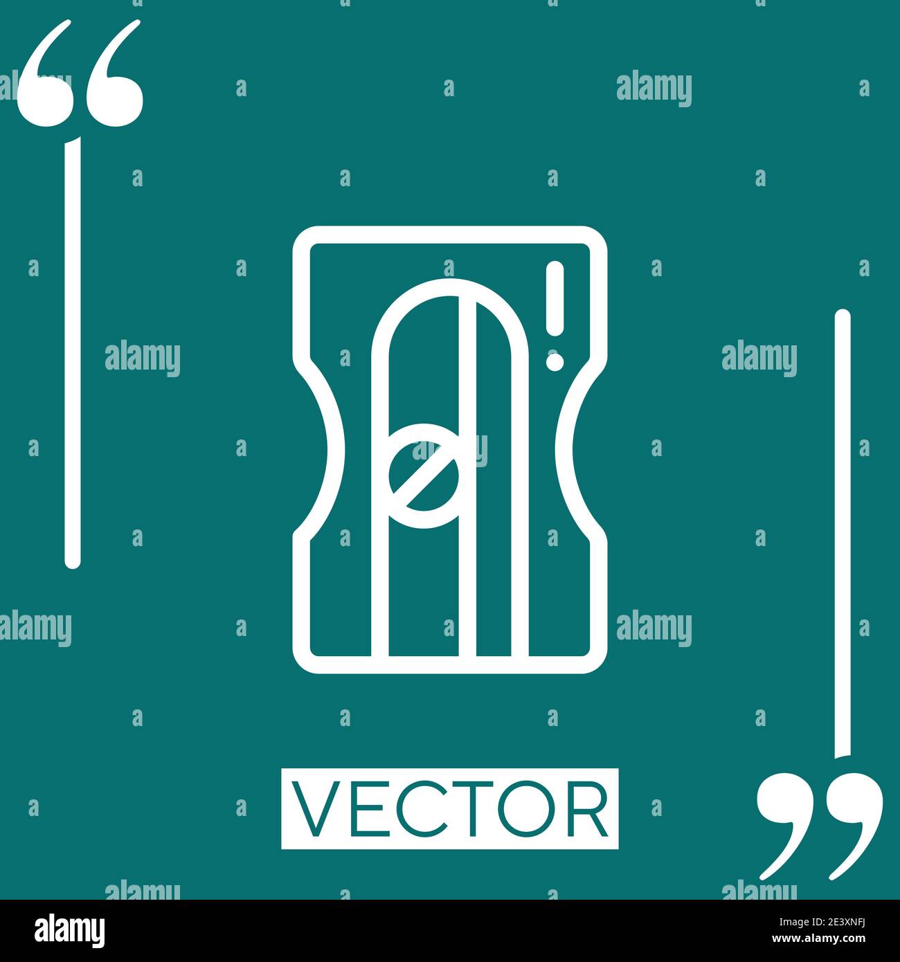 sharpener vector icon Linear icon. Editable stroke line Stock Vector