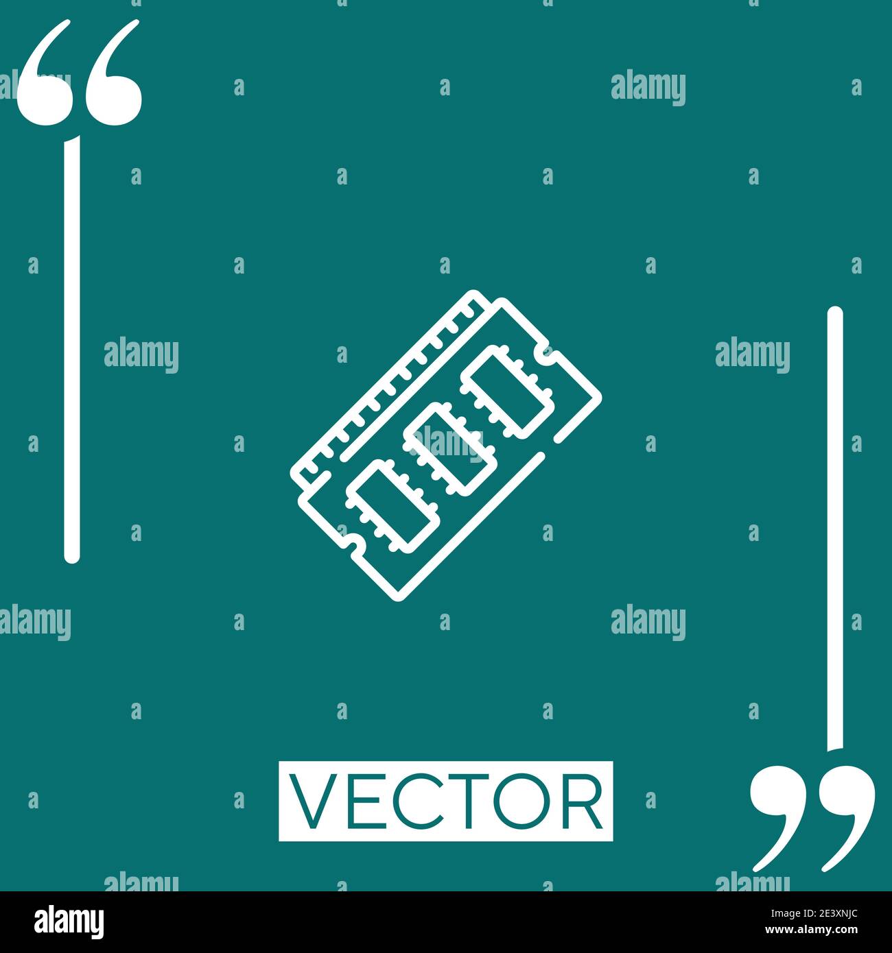 ram memory vector icon Linear icon. Editable stroked line Stock Vector