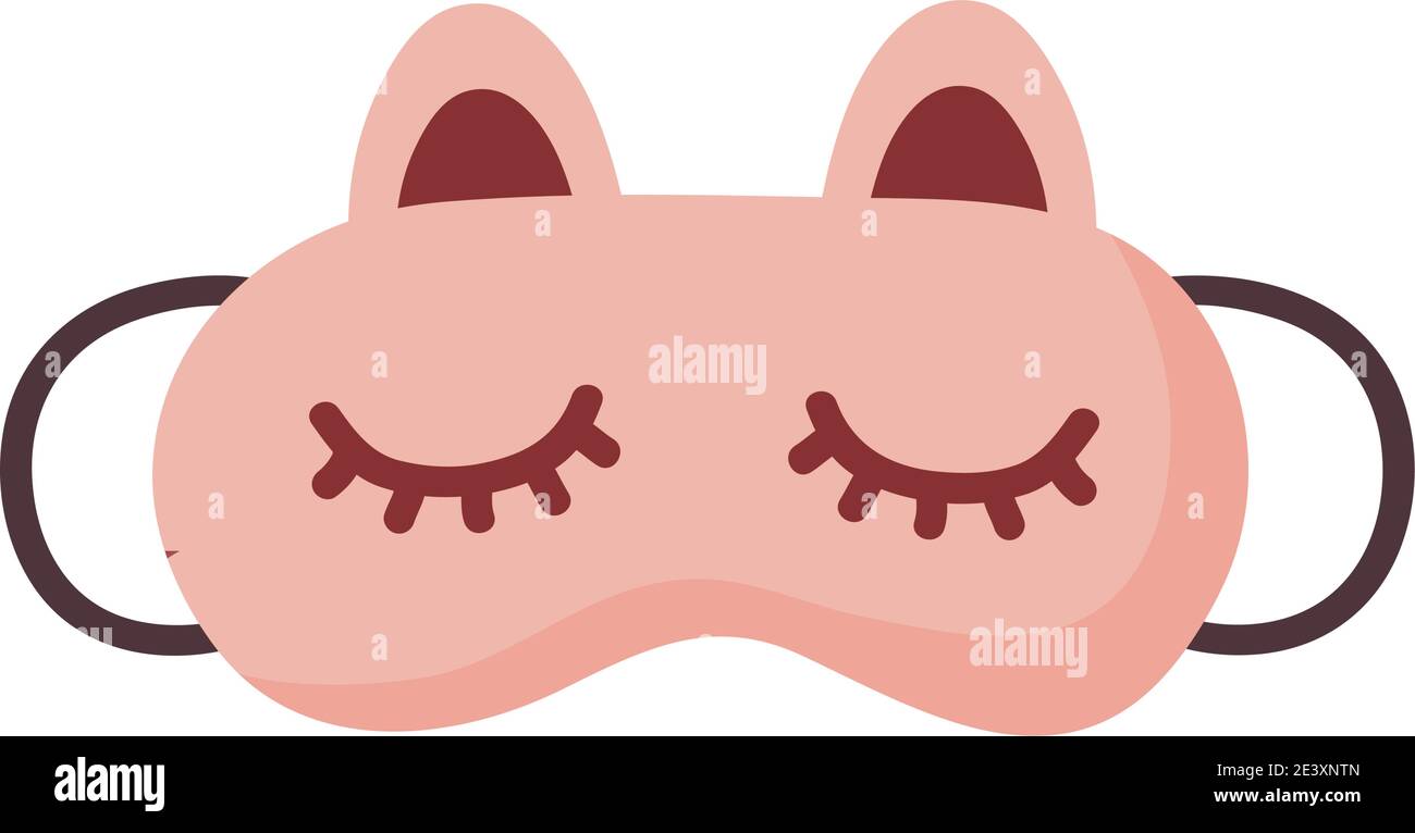 sleeping mask design, insomnia sleep and night theme Vector