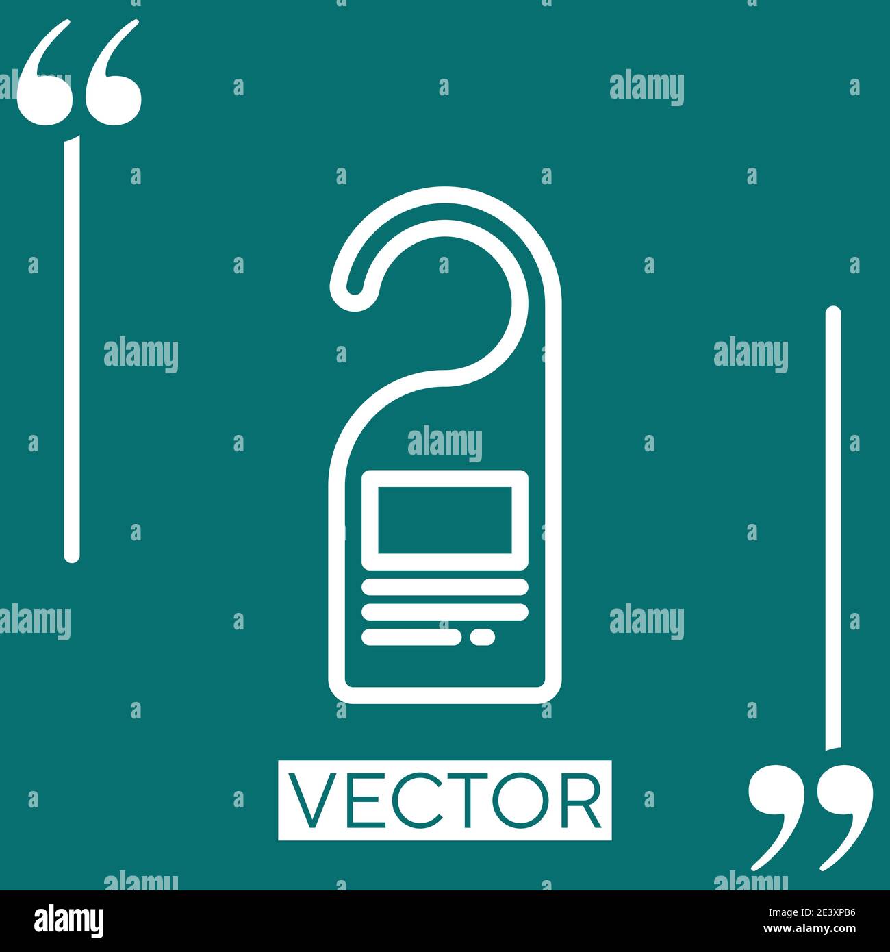 door hanger vector icon Linear icon. Editable stroke line Stock Vector