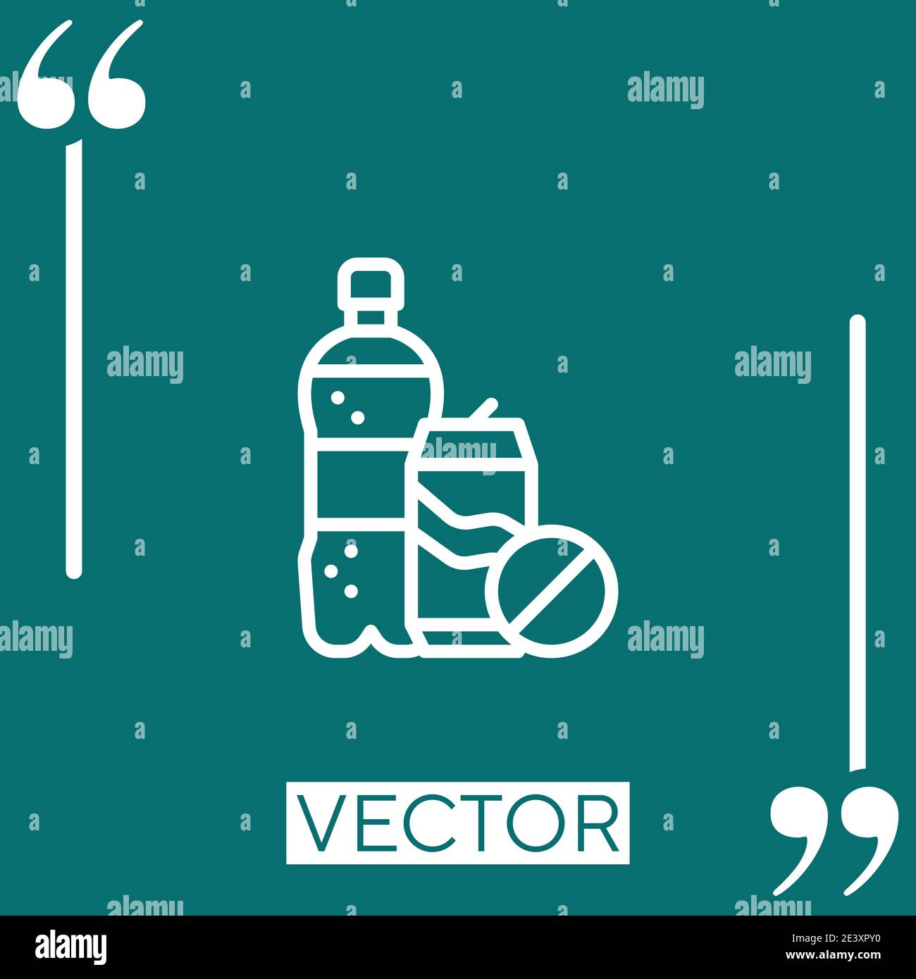 no drinks vector icon Linear icon. Editable stroke line Stock Vector