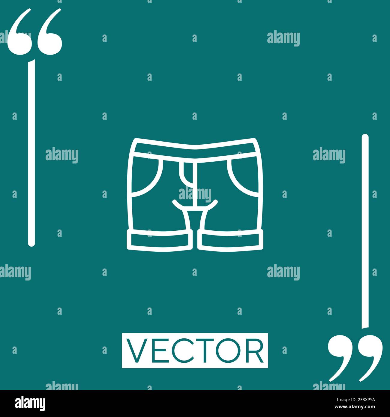 shorts vector icon Linear icon. Editable stroke line Stock Vector