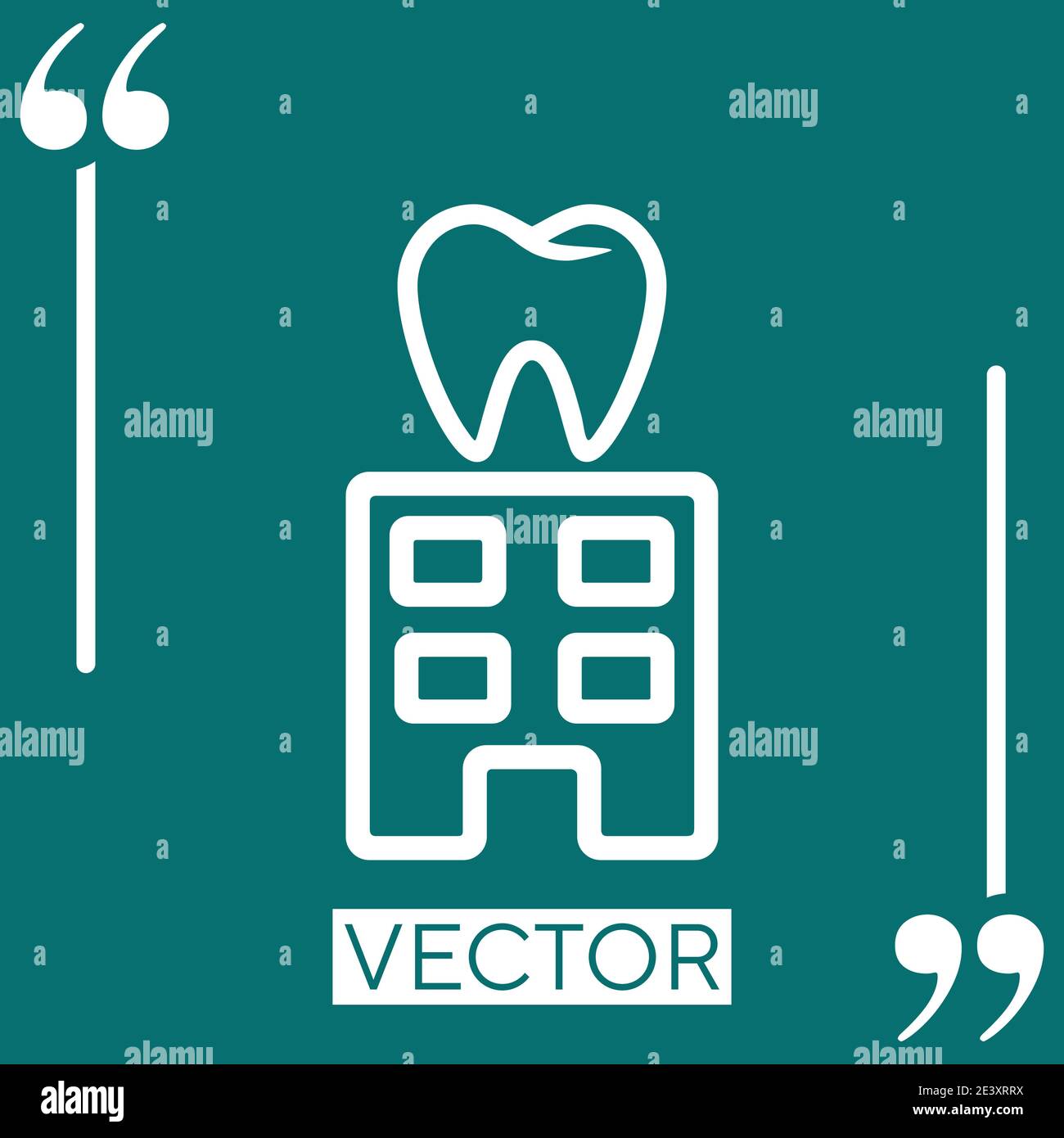 dental clinic vector icon Linear icon. Editable stroke line Stock Vector