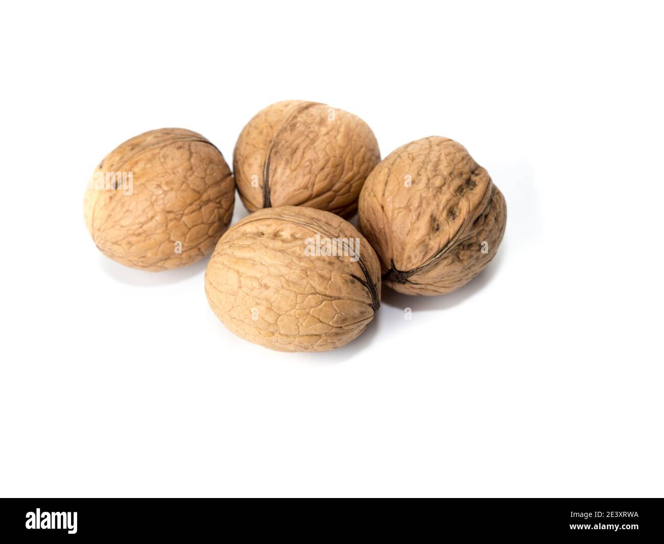 Walnuts isolated on white background. Stock Photo