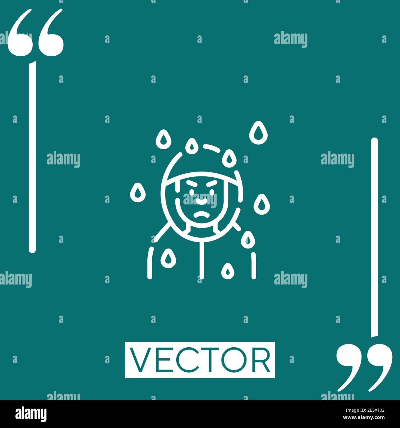 rain vector icon Linear icon. Editable stroked line Stock Vector