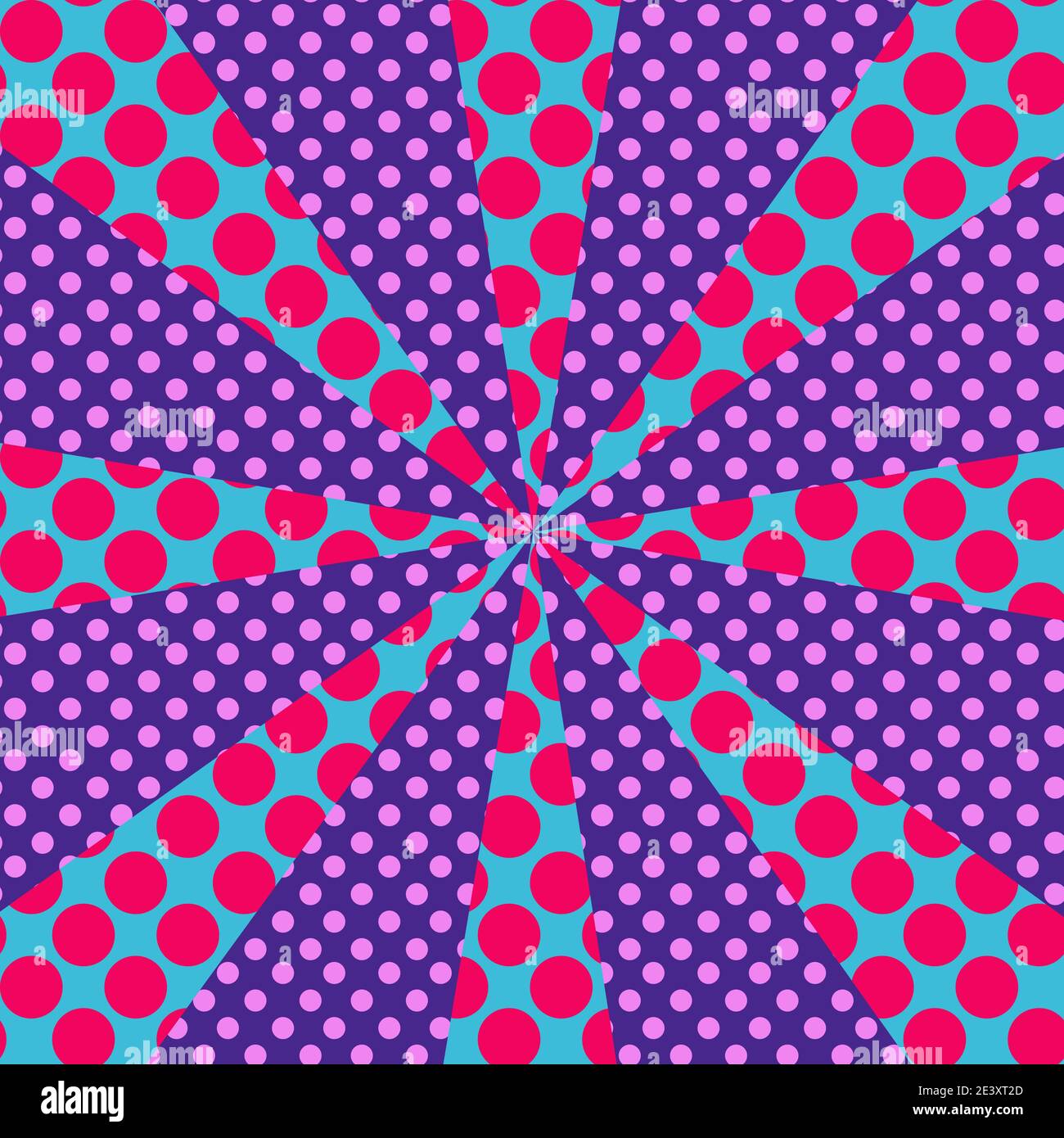 An abstract neon dotted burst shape background image. Stock Vector