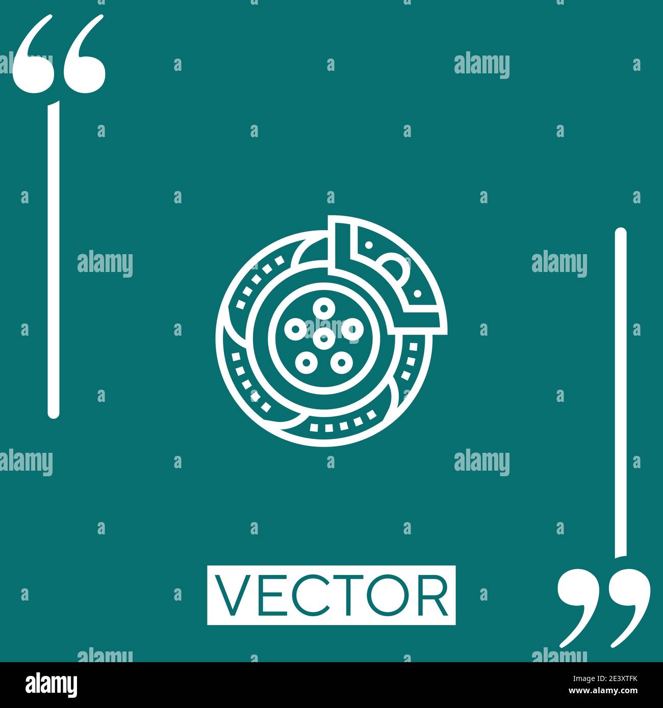 brake vector icon Linear icon. Editable stroke line Stock Vector