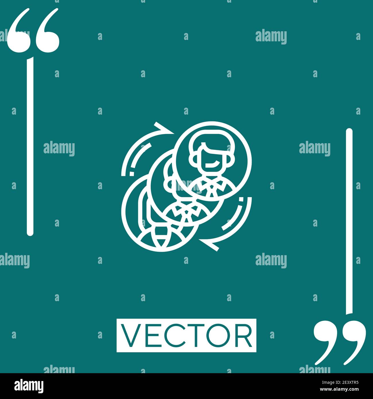 turnover vector icon Linear icon. Editable stroked line Stock Vector