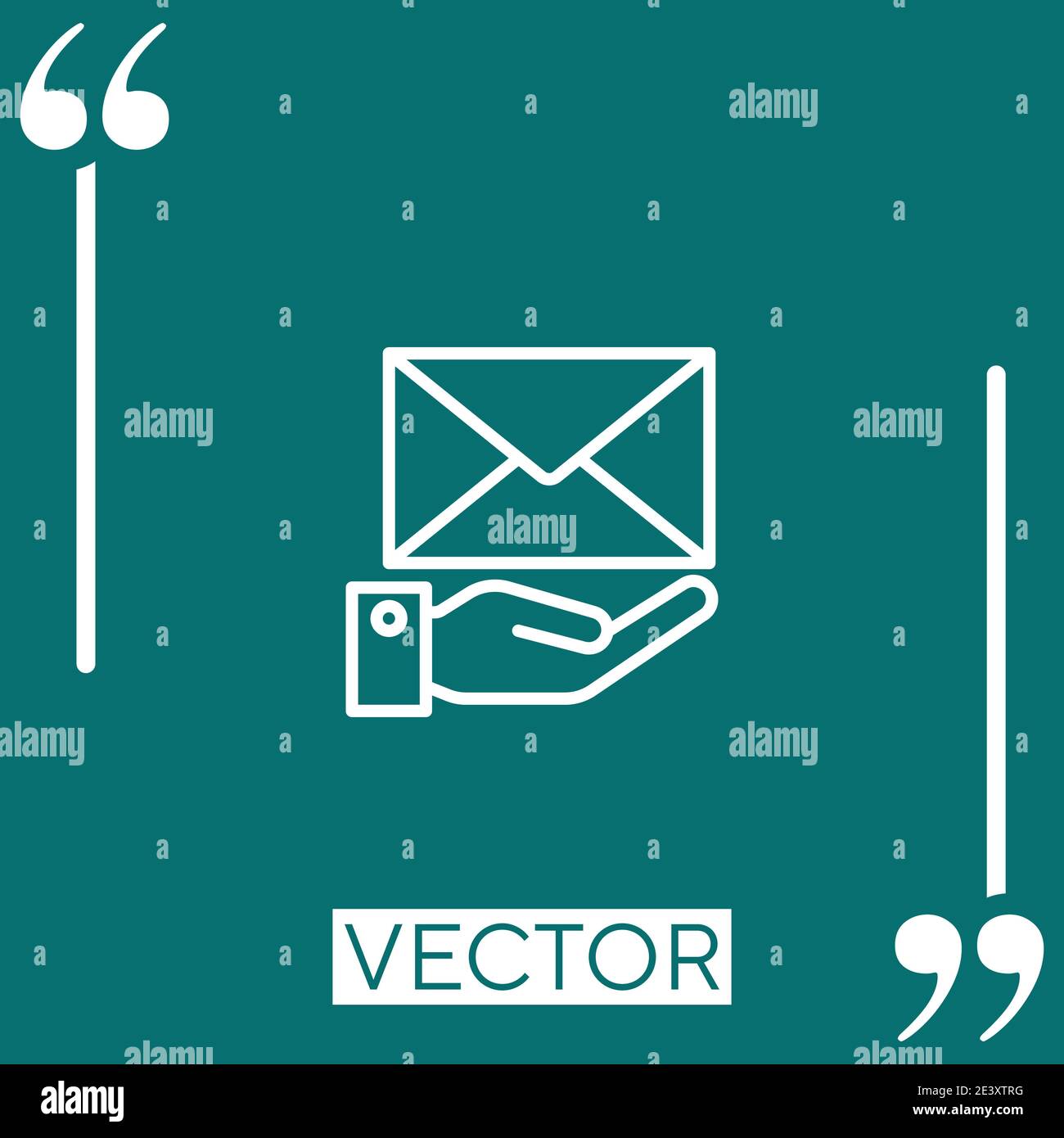 email vector icon Linear icon. Editable stroke line Stock Vector