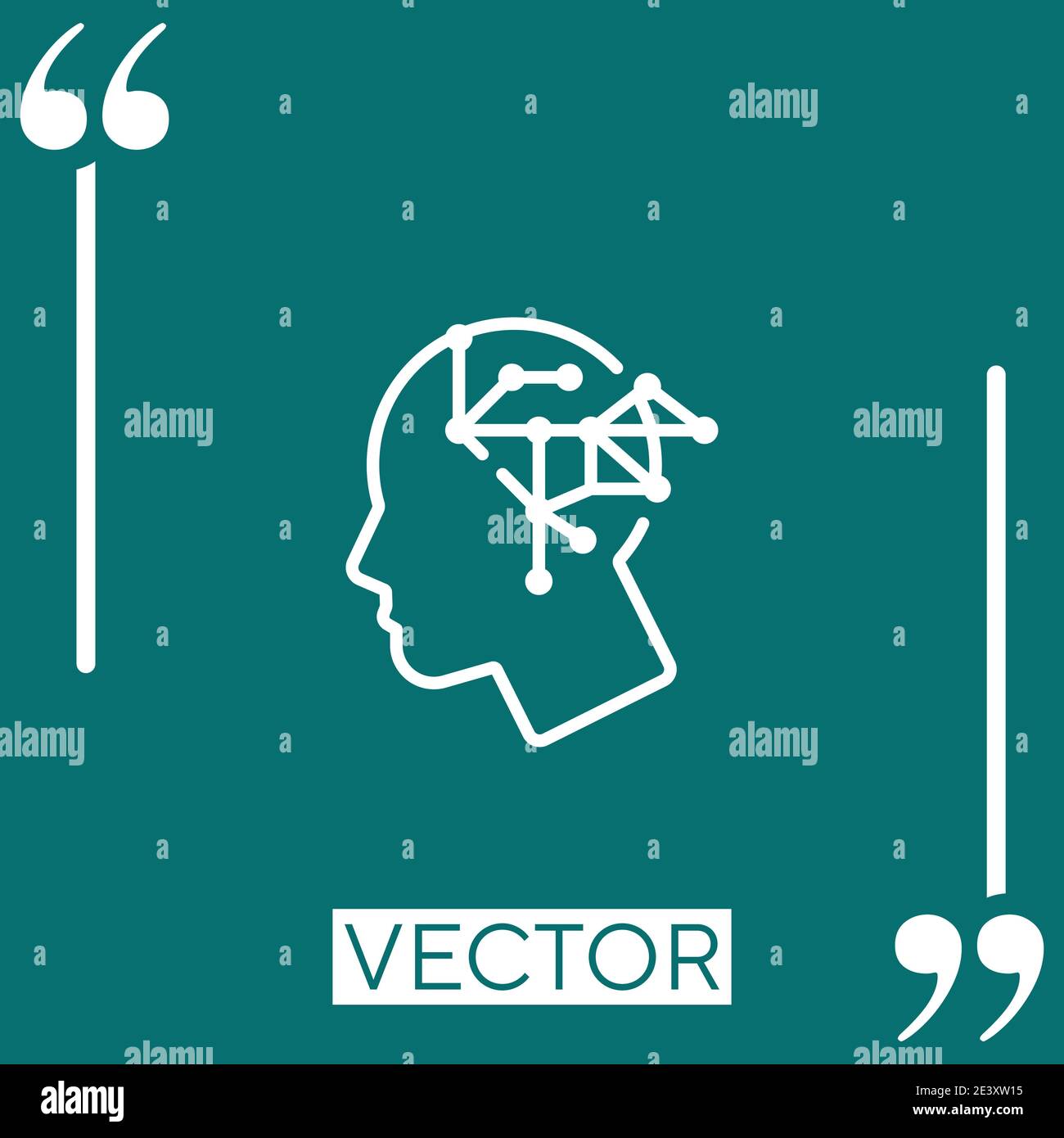 mind map vector icon Linear icon. Editable stroke line Stock Vector