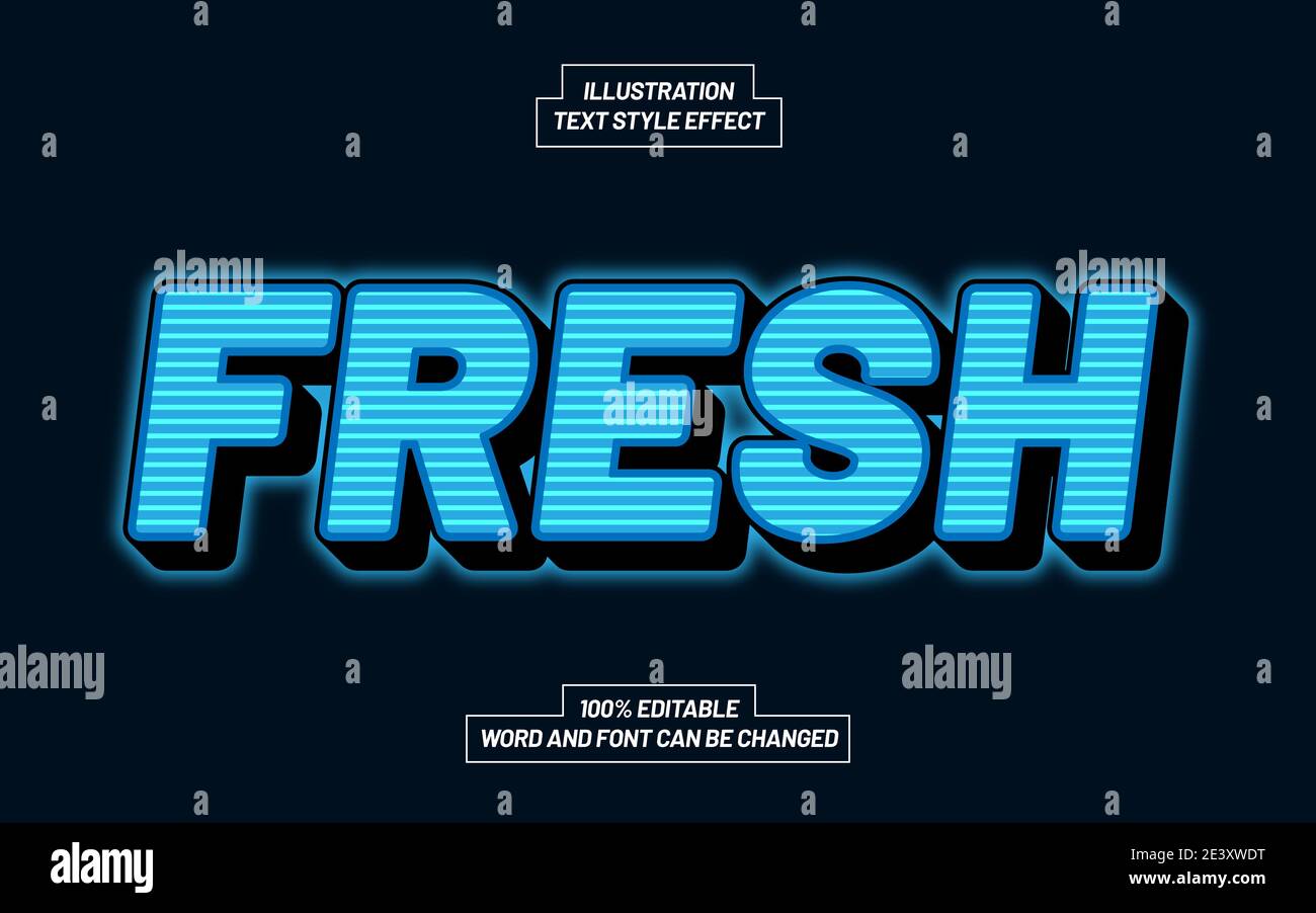 Fresh Text Style Effect Stock Vector