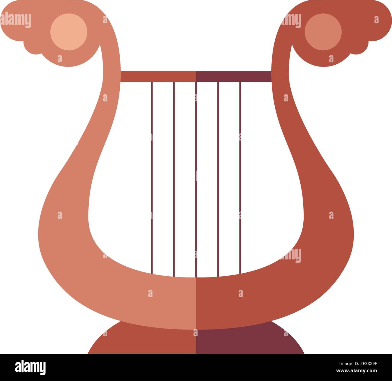 lyre instrument design, Music sound melody and song theme Vector