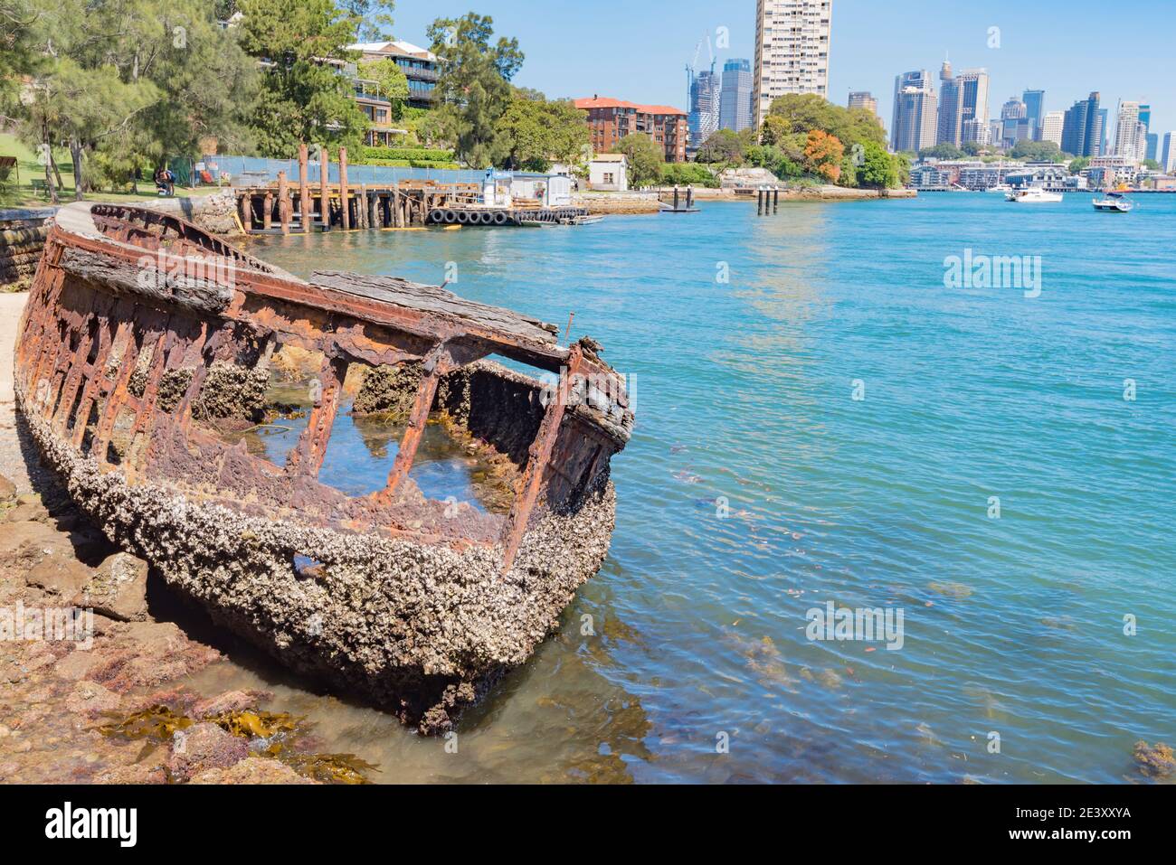 The wreck of and old Maritime Services Board (MSB) Hopper Barge on the ...