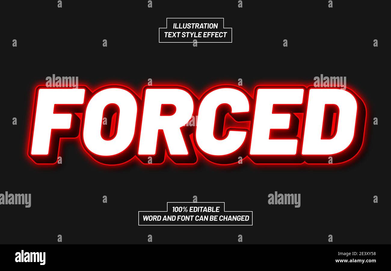 Forced Text Style Effect Stock Vector Image Art Alamy forced-text-style-effect-stock-vector-image-art-alamy