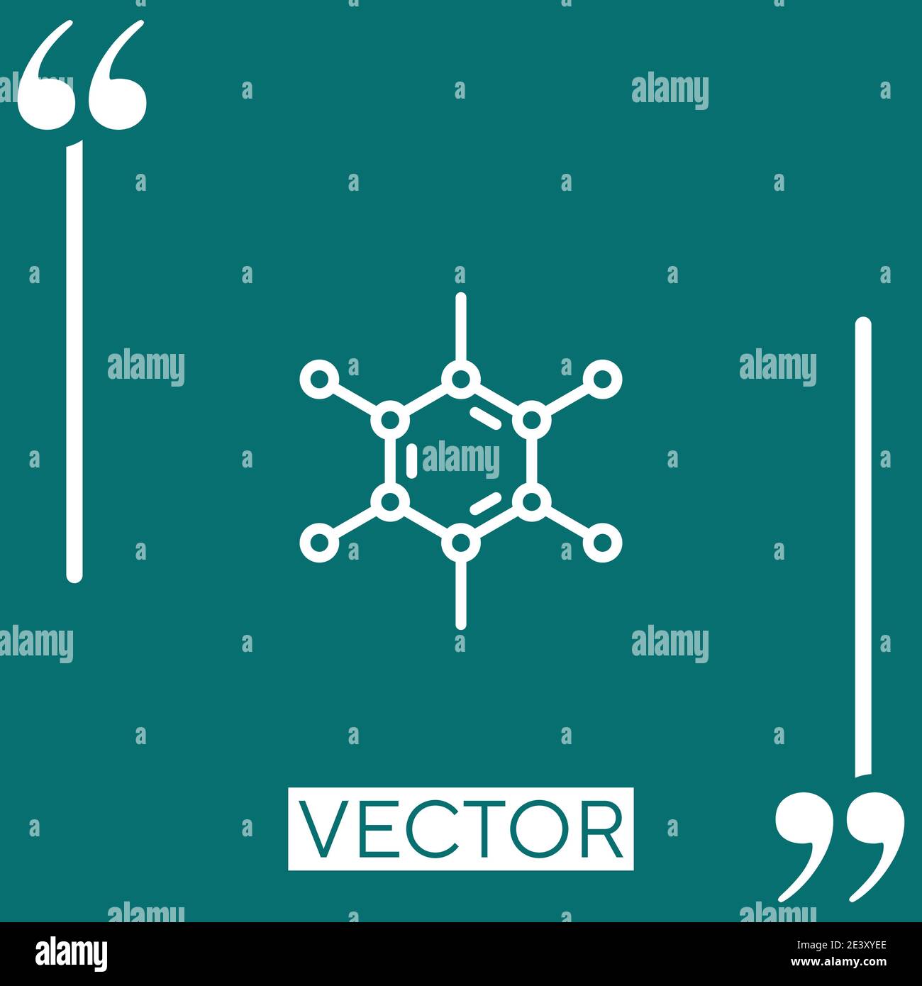 molecular vector icon Linear icon. Editable stroke line Stock Vector