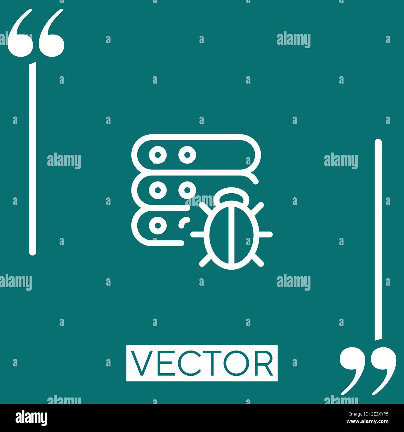 bug vector icon Linear icon. Editable stroke line Stock Vector