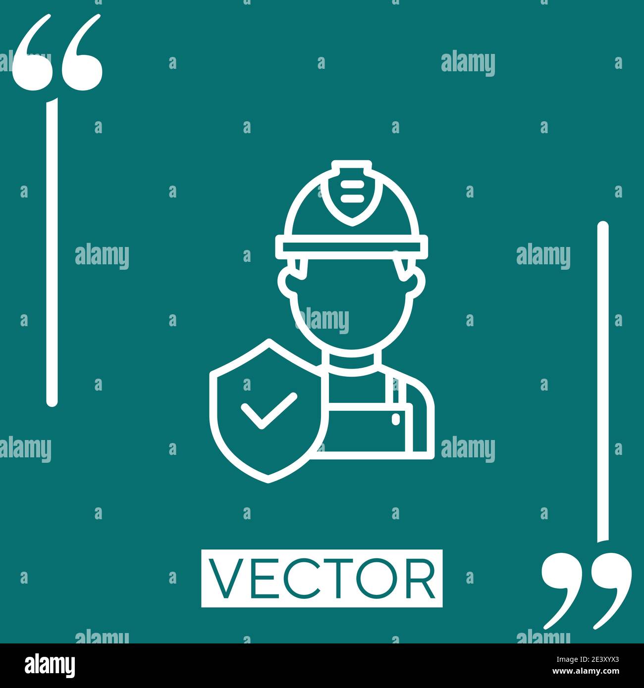worker vector icon Linear icon. Editable stroke line Stock Vector
