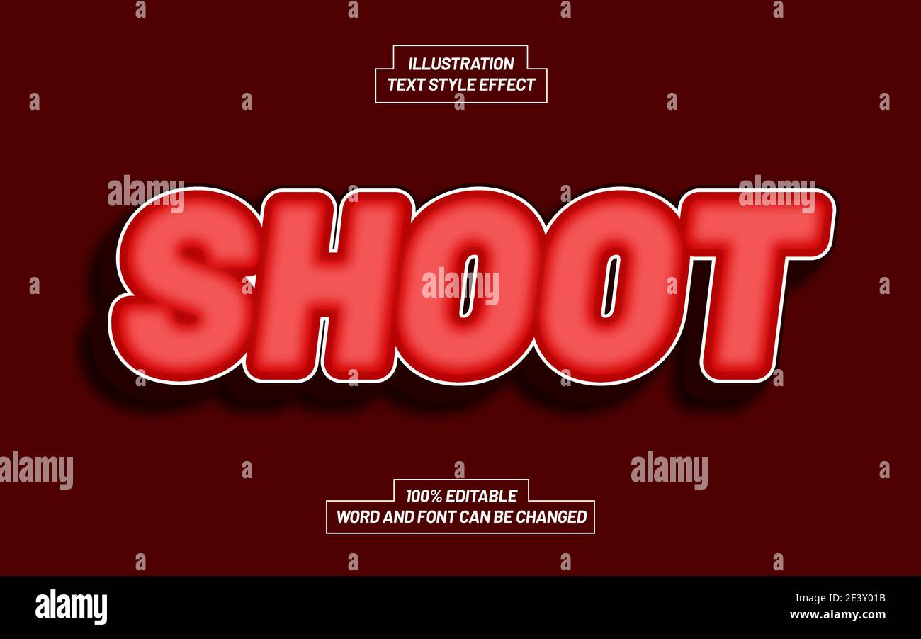 Shoot Text Style Effect Stock Vector Image & Art Alamy