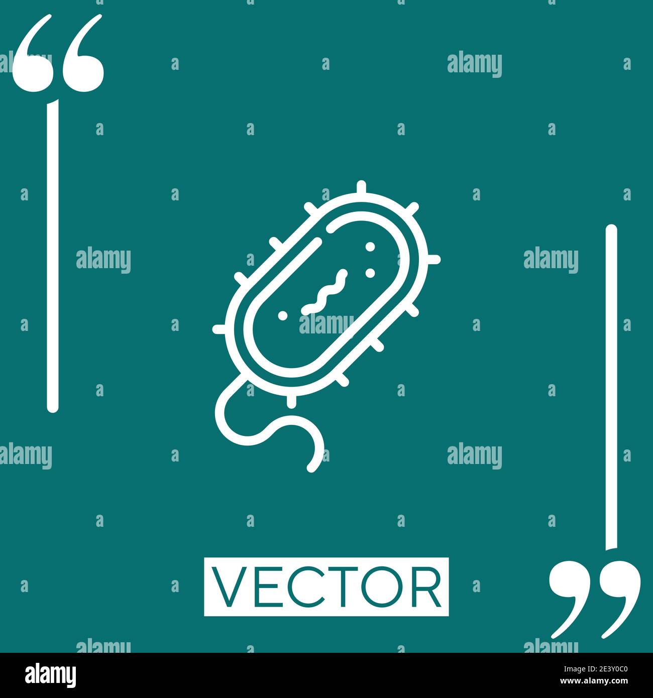 bacteria vector icon Linear icon. Editable stroke line Stock Vector ...