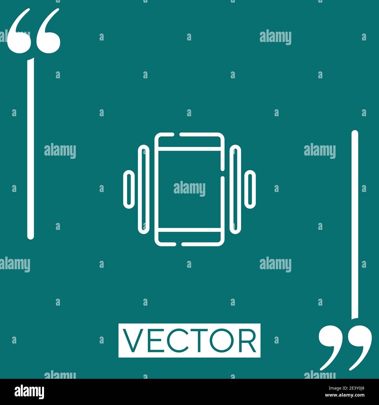 vibration vector icon Linear icon. Editable stroked line Stock Vector