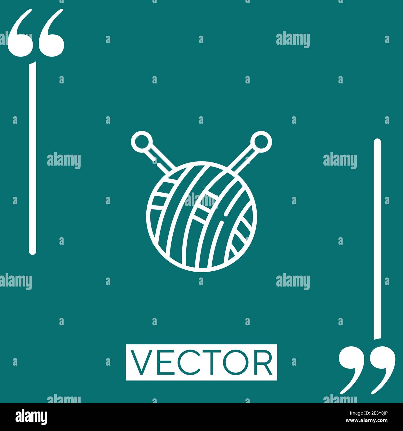 wool vector icon Linear icon. Editable stroked line Stock Vector