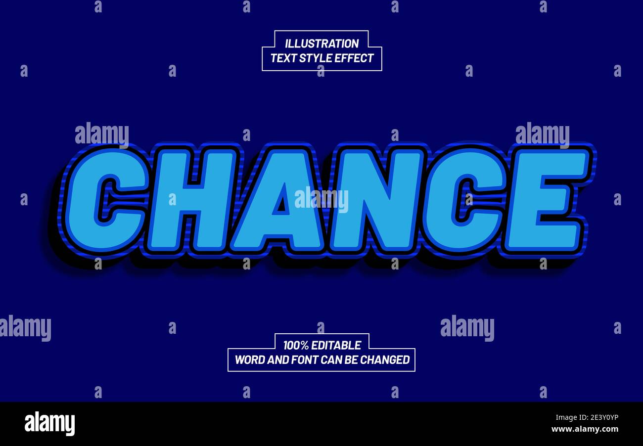 Chance Text Style Effect Stock Vector Image & Art - Alamy