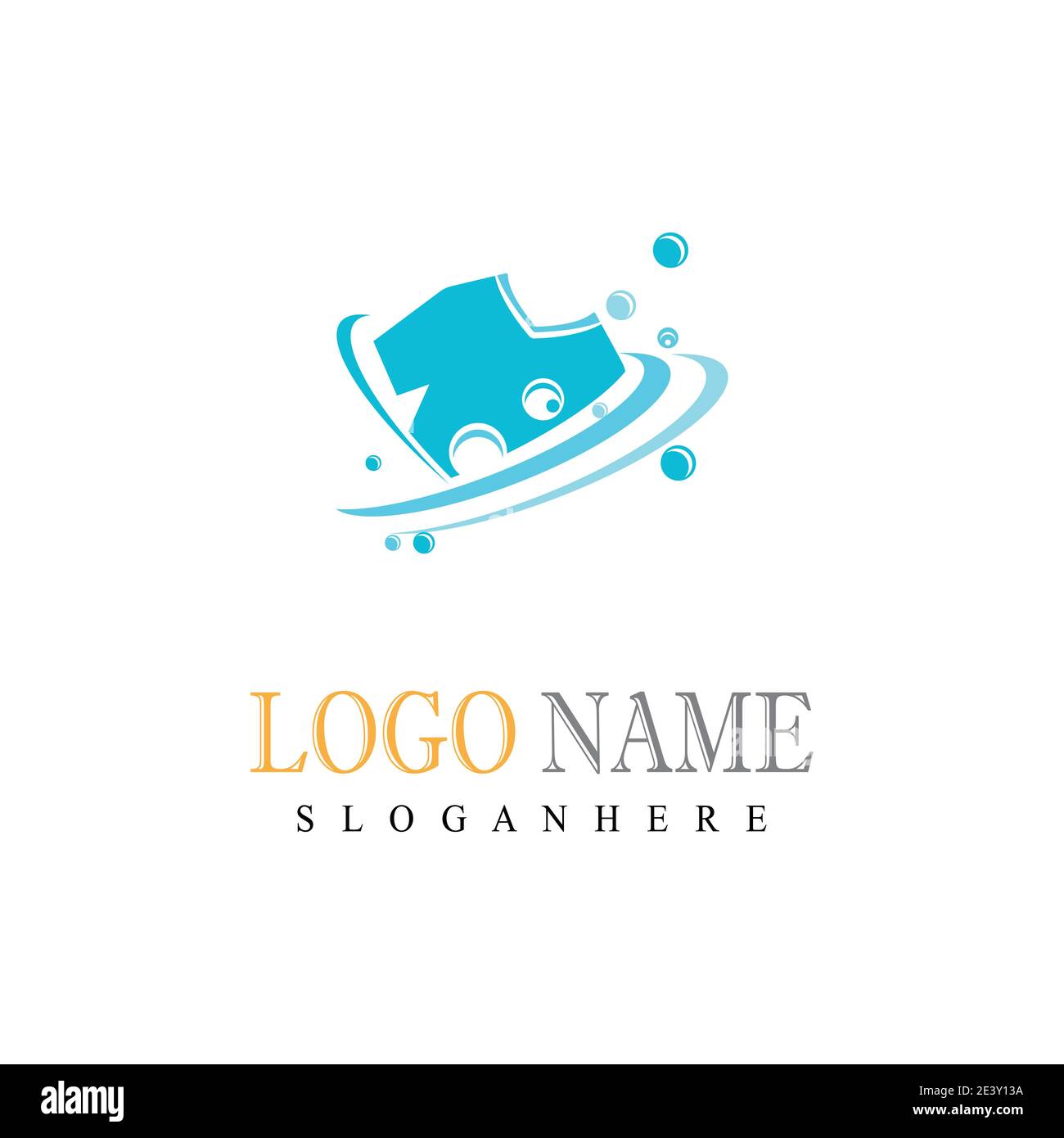 Laundry Logo Template vector symbol nature Stock Vector