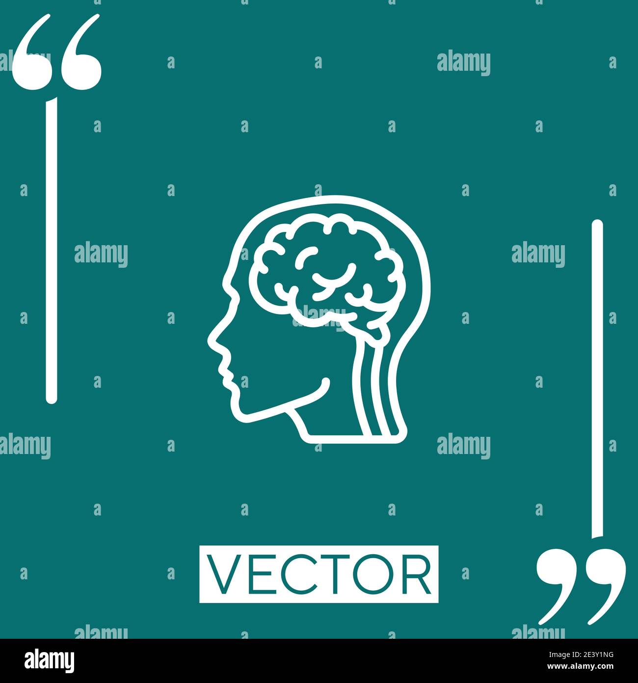 brain vector icon Linear icon. Editable stroke line Stock Vector Image ...