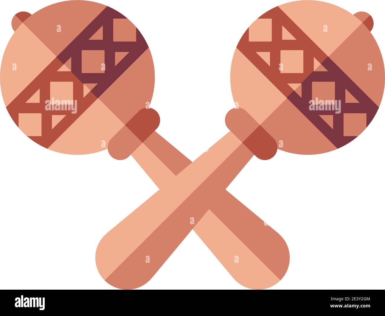 maracas instrument design, Music sound melody and song theme Vector