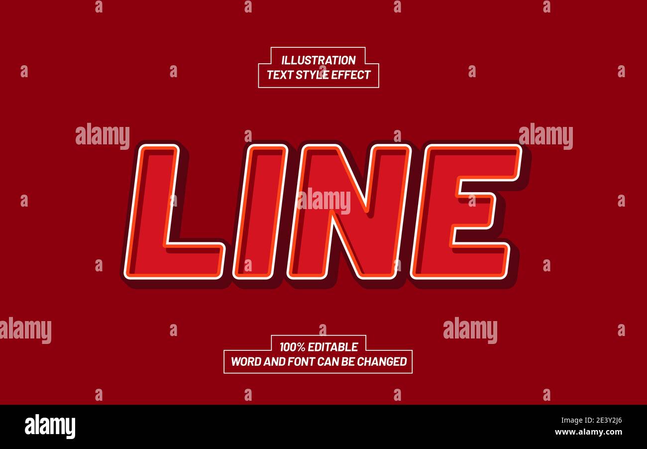 Line Text Style Effect Stock Vector Image & Art Alamy