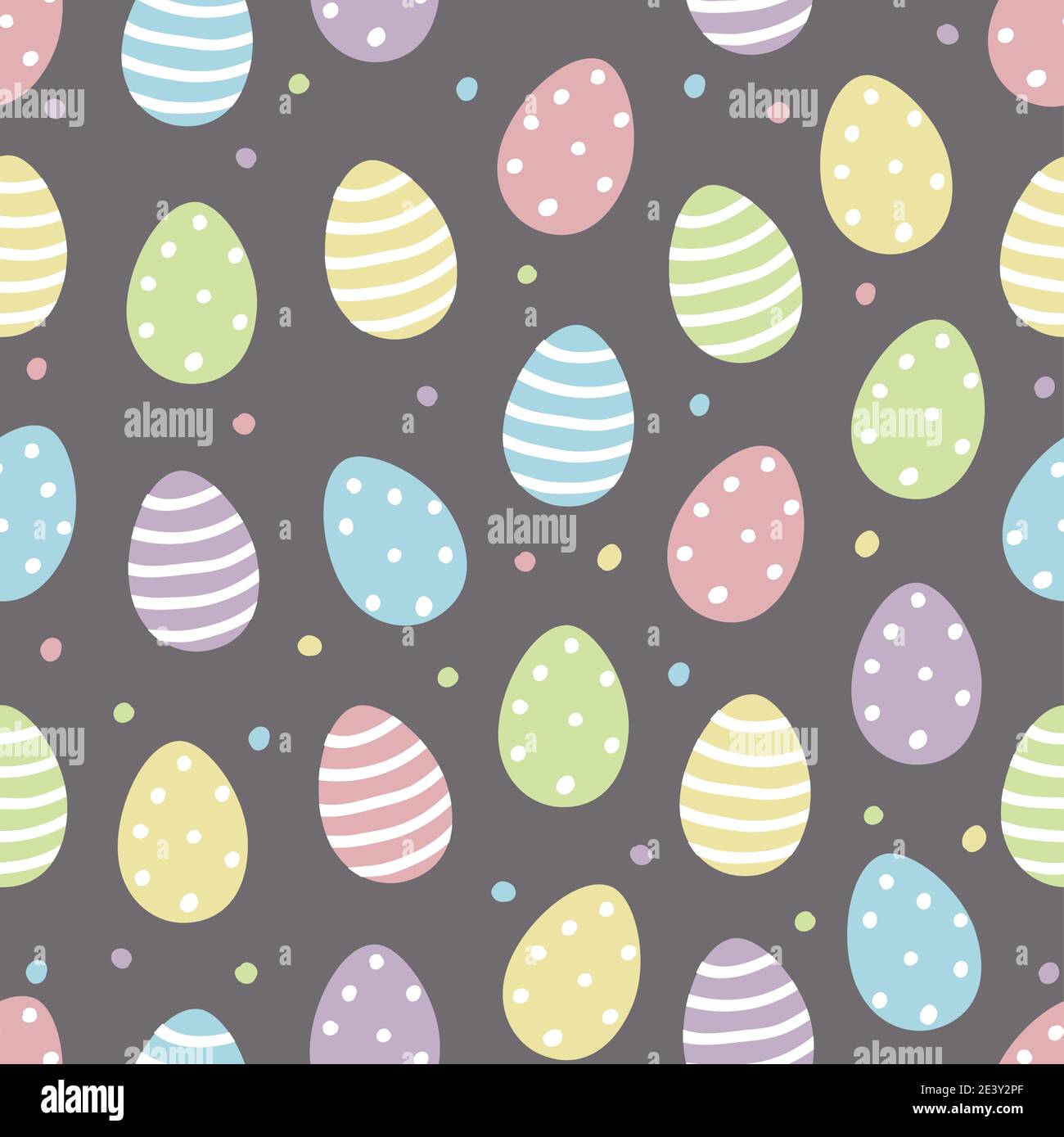 Easter egg seamless pattern vector background with cute colourful