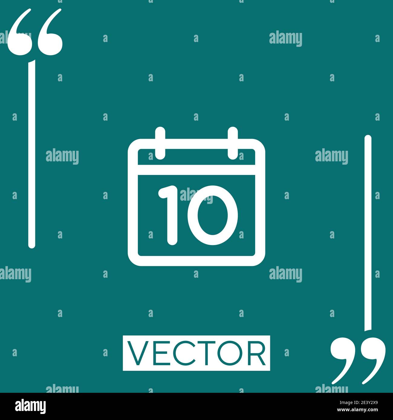 day on calendar page vector icon Linear icon. Editable stroke line Stock Vector