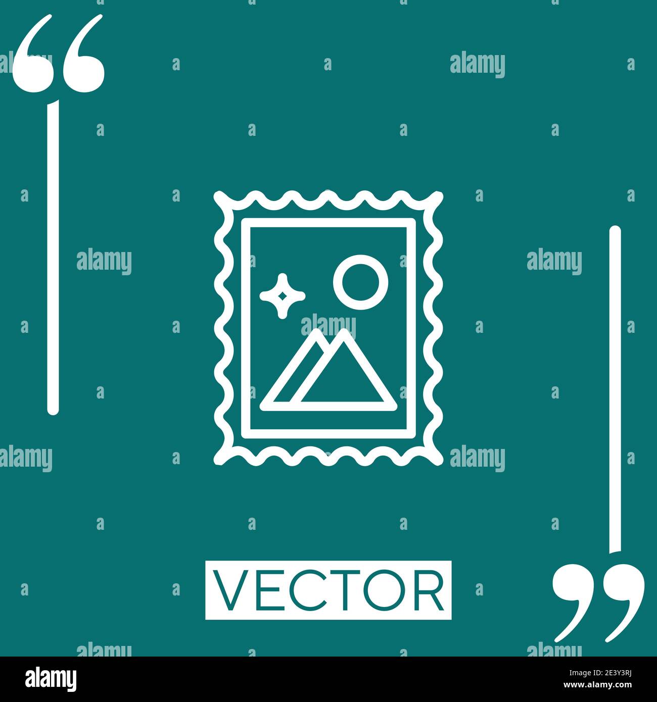 stamp vector icon Linear icon. Editable stroke line Stock Vector