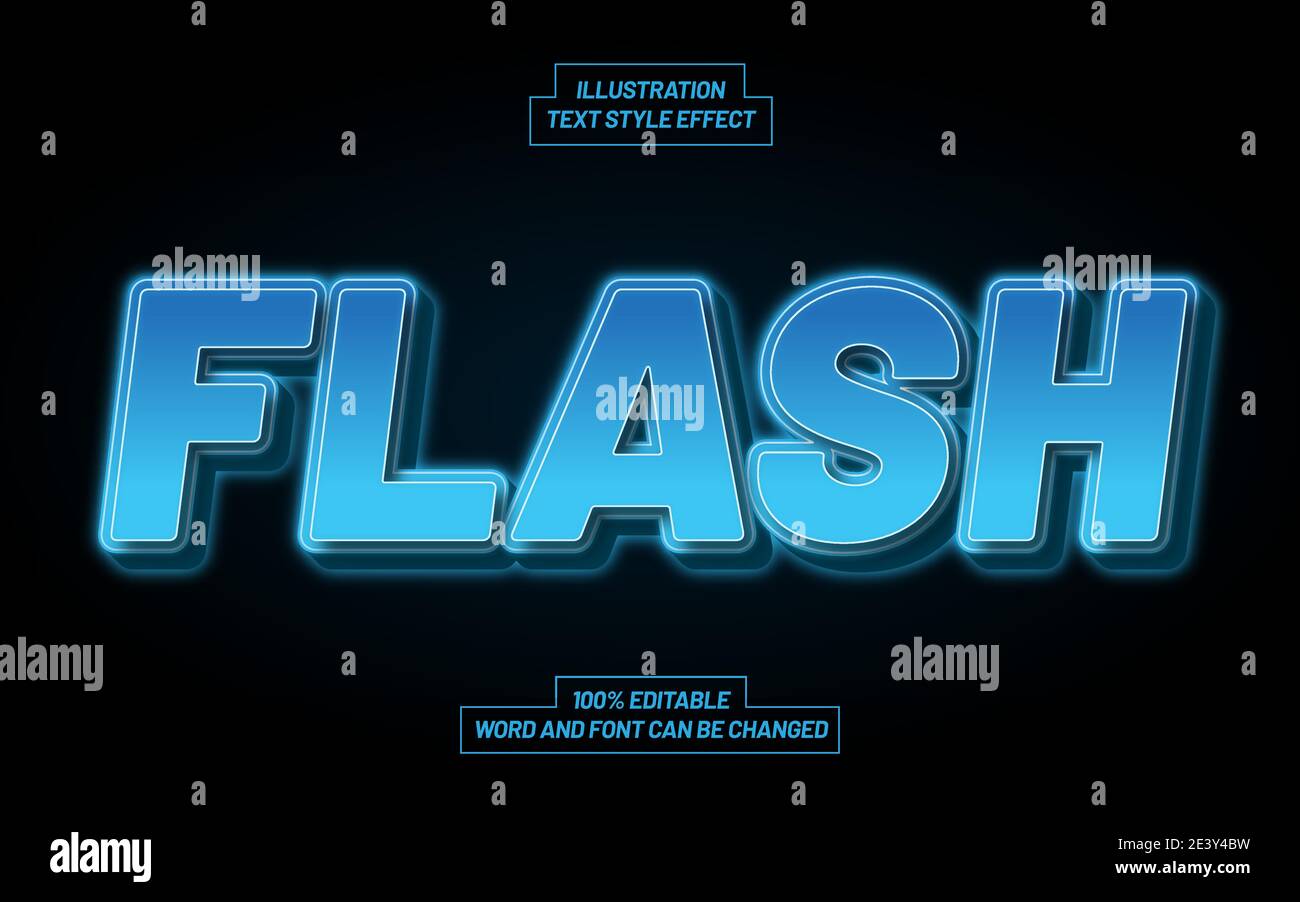Flash Text Style Effect Stock Vector Image & Art Alamy