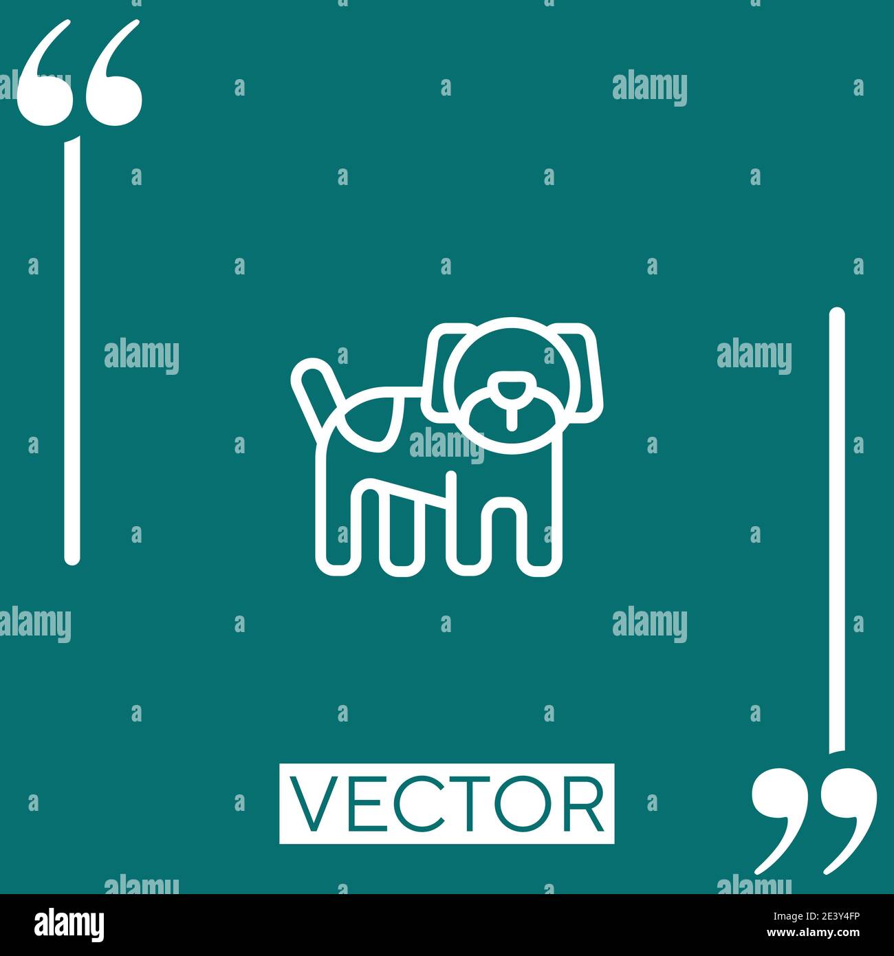 dog vector icon Linear icon. Editable stroked line Stock Vector