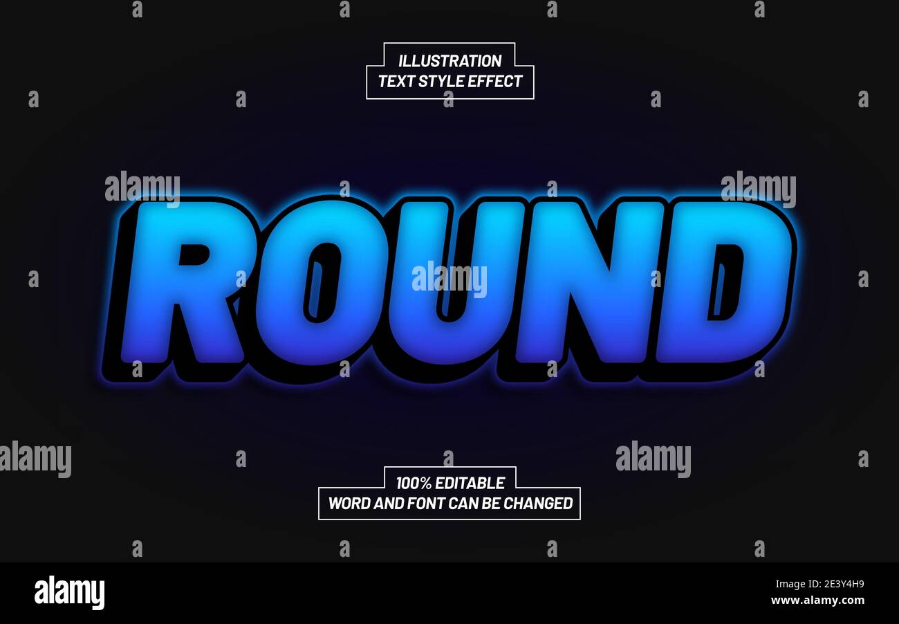 Round Text Style Effect Stock Vector Image & Art - Alamy