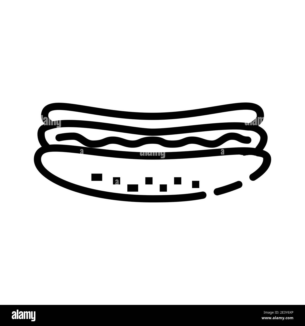 Hotdog Food Icon. Vector Design Illustration Sign Logo. Stock Vector