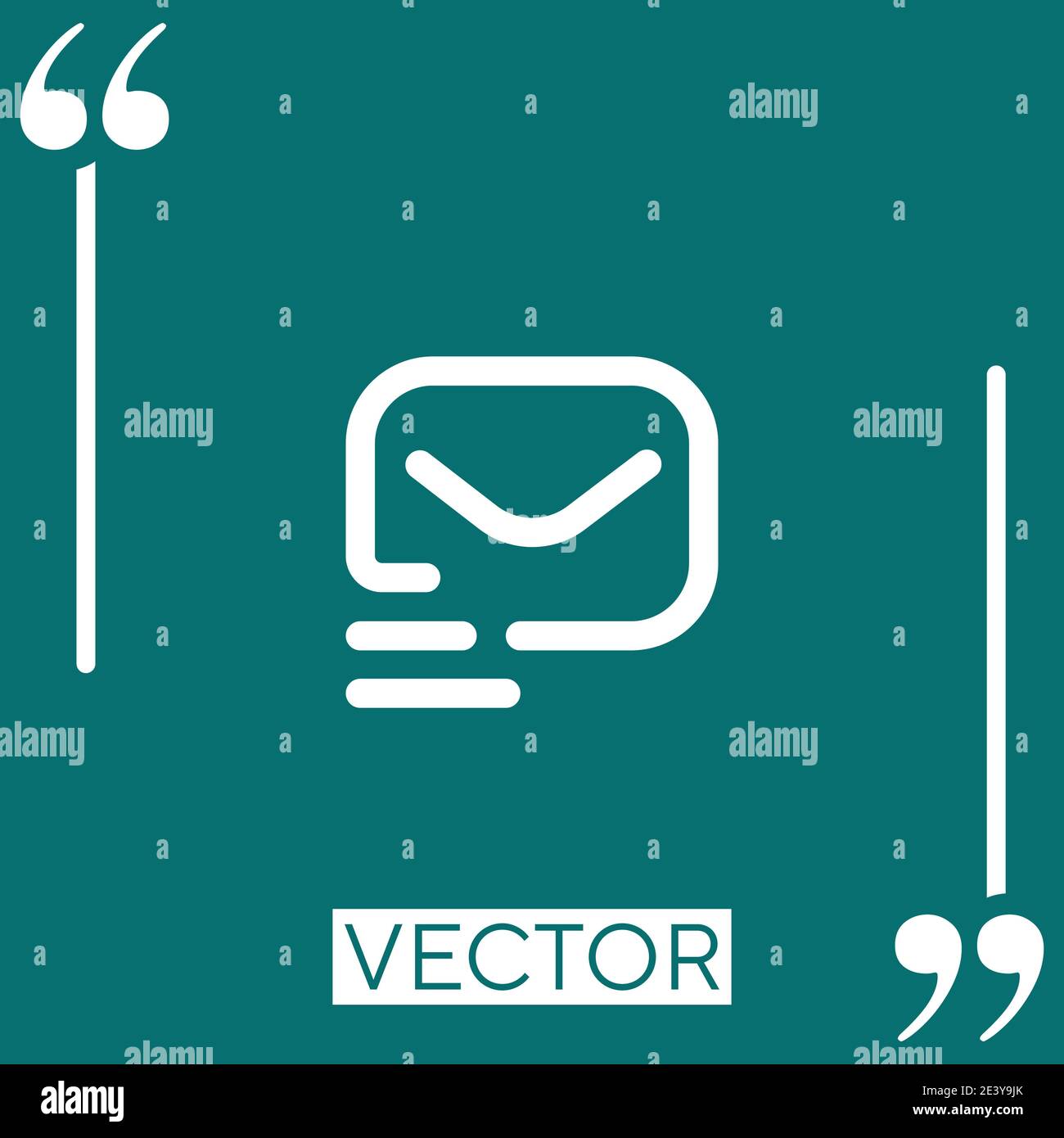 mail vector icon Linear icon. Editable stroked line Stock Vector
