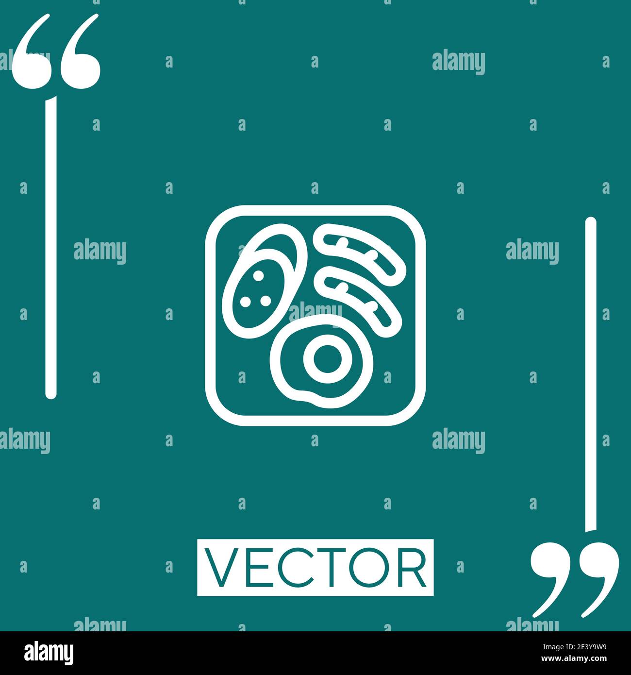 breakfast vector icon Linear icon. Editable stroke line Stock Vector ...