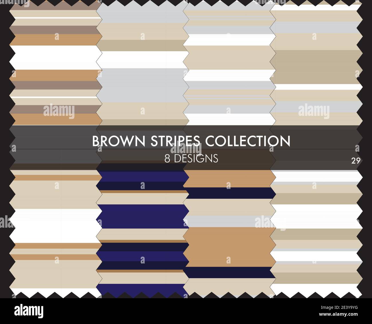 Striped seamless pattern collection includes 8 designs for fashion ...