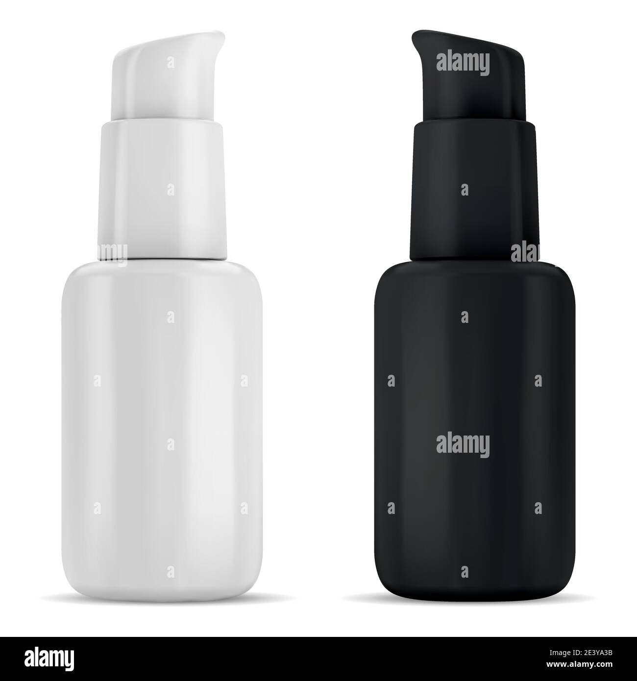 Serum pump bottle. Cosmetic pump dispenser bottles for foundation