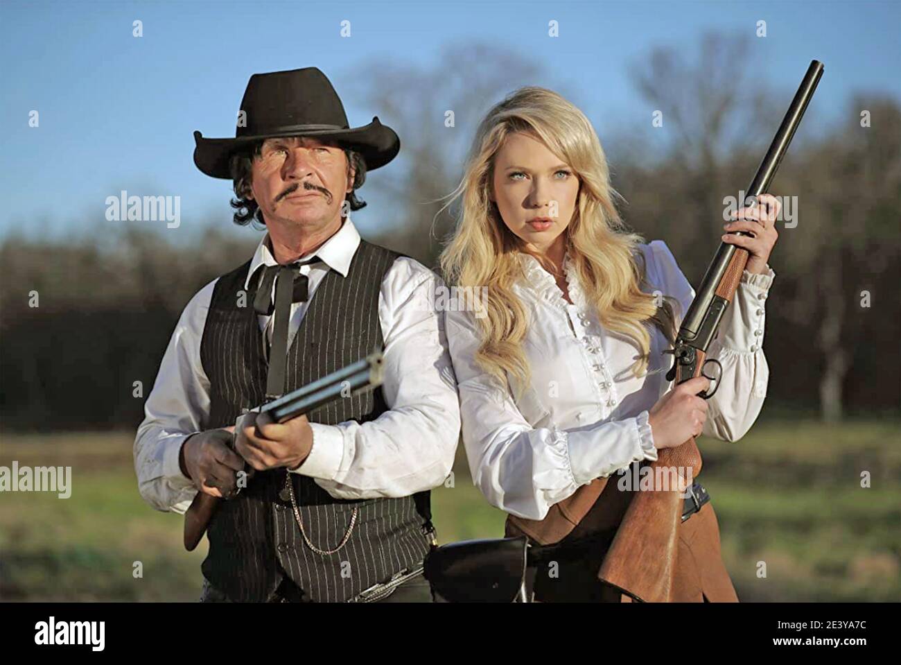 ONCE UPON A TIME IN DEADWOOD 2019 Uncork'd film with Charles Bronson and Karin Brauns Stock Photo