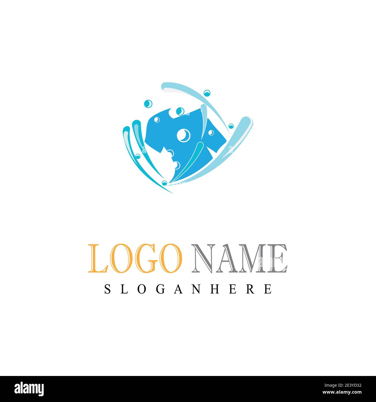Laundry Logo Template vector symbol nature Stock Vector